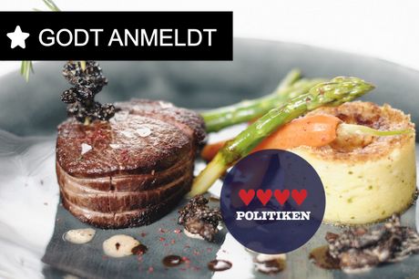 Spis med 33%. Wining & Dining: Romantiske dyder og klassisk, fransk velsmag til 4 hjerter i Politiken.