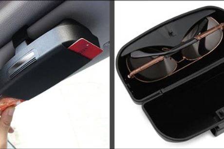  Smart kreditkort- og solbrilleholder til bilen! - Få denne smarte kreditkort- og solbrilleholder til din bil, forhandlet af Try Us, værdi kr. 359,- 