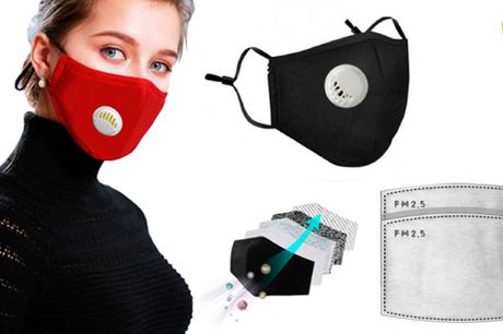 Genanvendelige ansigtsmasker med aktivt kulfilter