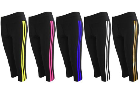 £6 (from Want Clothing) for a pair of women’s side stripe ¾ length fitness leggings – choose from six colours in UK dress sizes 8-14