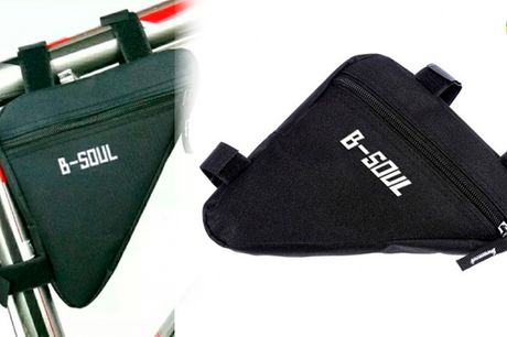 Praktisk vandtæt cykeltaske med lynlåslukning - perfekt til telefon og nøgler!