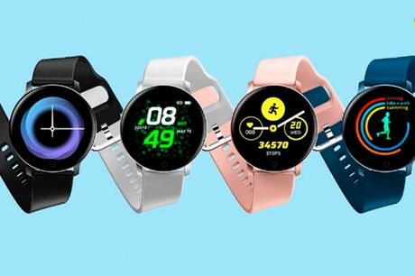 Populært smartwatch i moderne design - hold styr på blodtryk, træning og skridt
