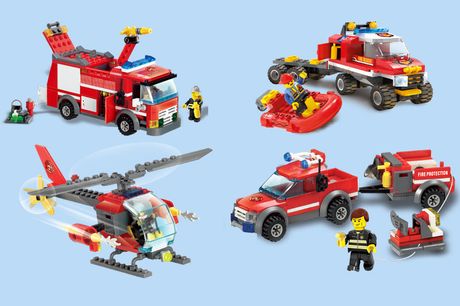 4-in-1 Blocki brandweer bouwset Brandweerauto&apos;s - boot & helikopter<br />
Te combineren met andere bouwstenen<br />
Geschikt voor kinderen vanaf 6 jaar