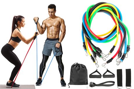 £7.99 instead of £22.15 for a 11-piece resistance band home workout kit - save 64%