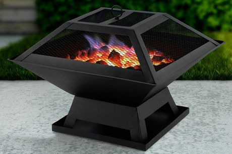£17.99 instead of £23 for a square outdoor garden barbecue firepit from Hirix - save 13%