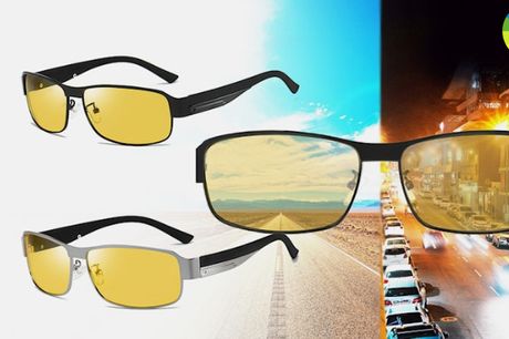 Smarte polariserede solbriller til dag og nat - perfekt når du køre bil
