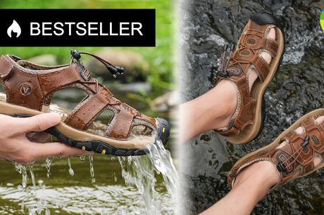 Ergonomiske læder mande sandaler