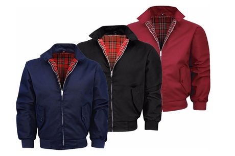 £19.99 instead of £49.99 for a classic tartan lined Harrington bomber jacket from Morag Online - save 60%