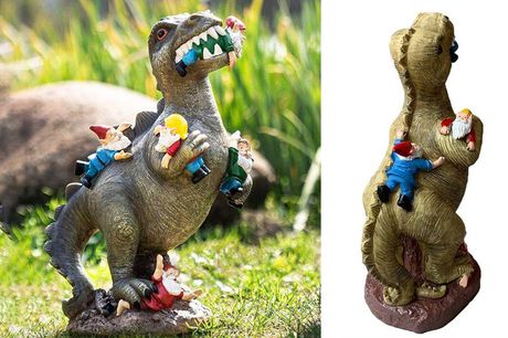 £16.99 instead of £59.99 for a small dinosaur and garden gnome ornament or £19.99 for a large ornament from Wishwhooshoffers - save up to 72%