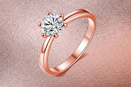 £6.99 instead of £69.99 for a rose gold crystal ring from Gemnations - save 90%