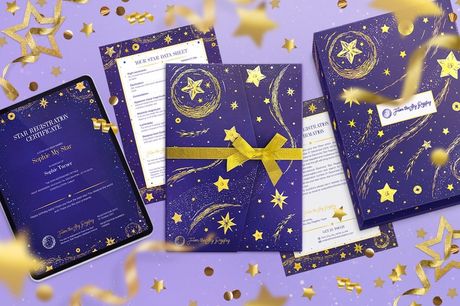 £14 for a ‘name twin stars’ personalised gift from From the Sky Registry including a star registration of binary stars, entry to the online star registry, digital star certificate and information pack - get a gift they will treasure forever and
