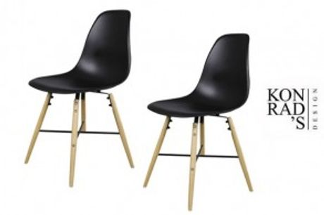 2 x North Designerstole.  Elegante Konrad's North Chairs til spisestuen - sættet indeholder 2 stole. 