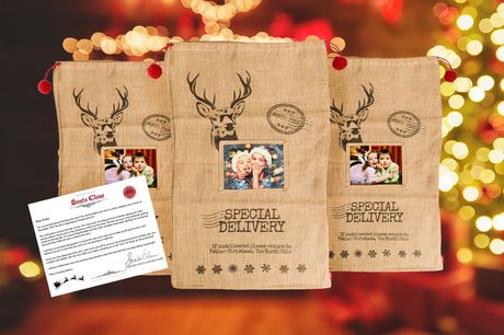 £11.99 instead of £34.99 for a personalised photo Christmas Santa sack from Colour House Print - save 66% 