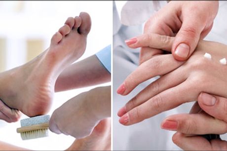  Eksklusiv Spa Manicure eller Spa Pedicure - Vælg eller køb begge behandlinger. Du får en eksklusiv Spa Manicure med håndmassage eller Spa Pedicure med fodmassage. Værdi op til kr. 599,- 