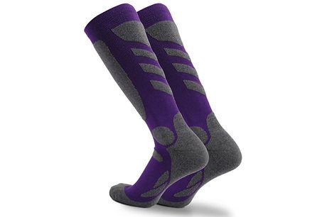 Thermal Thick Knee-Length Socks - 2 Sizes & 4 Colours     Made from breathable material that are comfortable for wearing all day     Perfect for winter sports such as skiing - or just taking a Christmas walk     Choose from 4 colours: purple, pink, lig