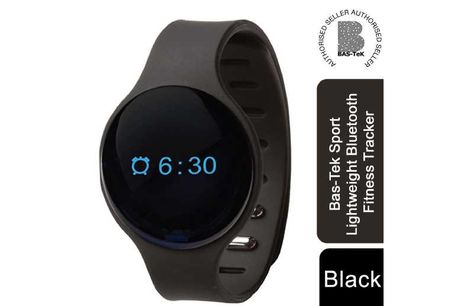 Bas-Tek Sport Bluetooth Fitness Tracker with Sleep monitor, Black