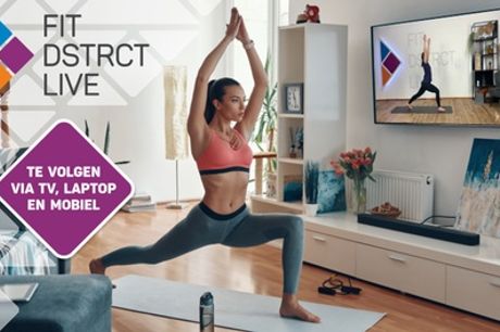 Thuis sporten: max. 1 jaar lang toegang tot de online workout-app Fit District LIVE