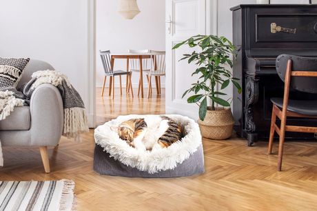 £9.99 instead of £39.99 for a luxury faux-fur pet bed - 2 colours from Whoop Trading - save 75% 