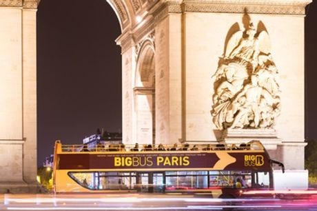 Visite "Tour des Illuminations gourmand" de Paris, date au choix, pour 1 enfant ou adulte, avec Big Bus Tours Paris