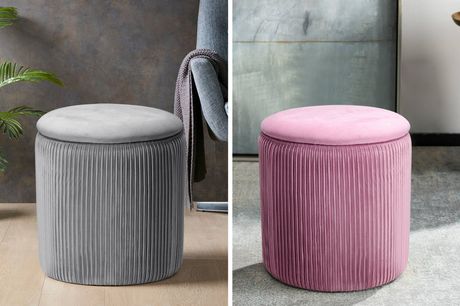£45.99 instead of £89.99 for a £119 for a pink velvet ottoman storage box from Sorang – save 49% 