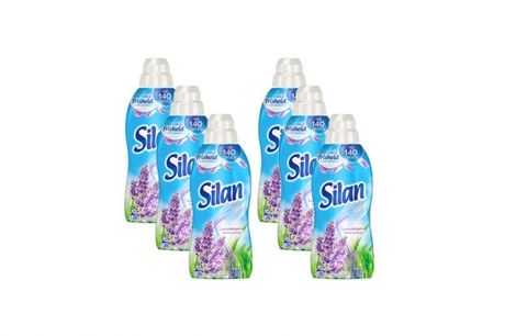 6 flessen wasverzachter van Silan lavendelgeluk (700 ml) 