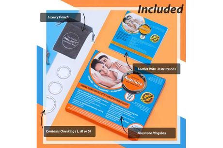 The Original Acusnore Anti Snore Ring with Pouch