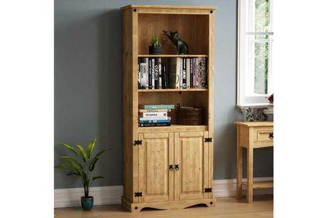 £30.99 instead of £71.99 for a Corona Bookcase Solid Mexican Pine - save up to 57%