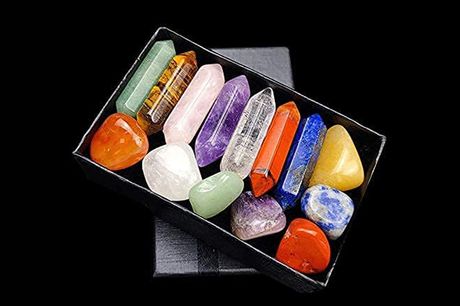 £6.99 instead of £32.99 for a set of seven chakra hexagonal stone wands, £8.99 for seven chakra stones, or £12.99 for a 14-piece gift set and gift box from Inhouse Deal - save up to 79% 