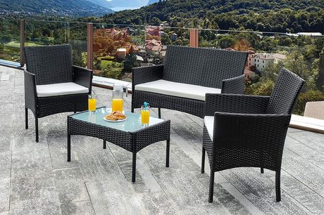£94 instead of £170.01 for a four-seater garden rattan furniture set from Hirix International - save 45%