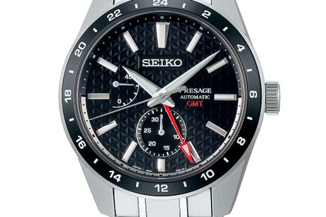 Seiko Presage Automatic SPB221J1. Seiko Presage Automatic SPB221J1 er et stilfuldt Seiko ur med urkasse og lænke i stål. Dette Seiko ur har en meget karakteristisk sort urskive med struktur, som fremhæves af den sorte urkrans. Uret er udstyret med et auto