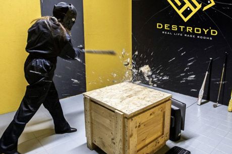 £49 for a 30-minute rage room experience for two people at Trappd Live Escape Rooms – choose from three locations and vent your anger!