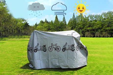 £6.99 instead of £19.99 for a waterproof bicycle cover, choose from black or grey colours from ShopInStore - save 65%
