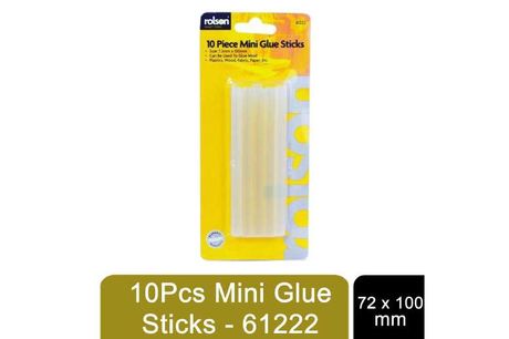 Rolson 10Pcs Mini Glue Sticks - 61222, 72 x 100mm