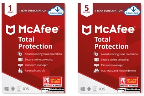 McAfee Total Protection 2022 para 1 o 5 dispositivos