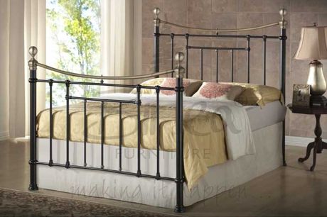 Bronte Vintage Victorian Style Metal Bed