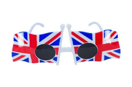 Dual Union Jack Flag Novelty Sunglasses for Platinum Jubilee