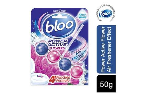 Bloo Power Active Toilet Rim Block Flowers w/ Anti-Limescale