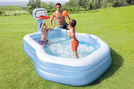 £44.99 instead of £99.99 for an Intex inflatable family paddling pool with shooting hoops game from Gift Gadget – save 55%