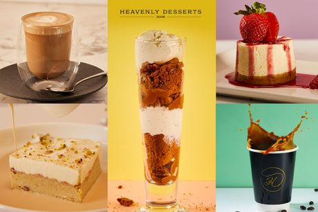 £6 instead of £10.65 for a dessert of your choice and hot drink at Heavenly Desserts, or £10 for two people – choose from ten locations and save up to 44%