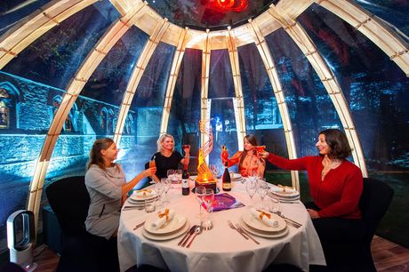 £79.99 for a luxury private pod three-course dining for two people at London Secret Garden, South Kensington, the pod can fit up to 10 people so why not bring along more friends and family at £36pp and dine-out in style!