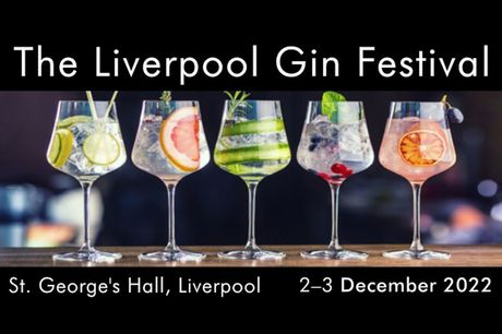 £7 instead of £10 for one ticket to The Liverpool Gin Festival at St. George's Hall , Liverpool - choose three show times between 2nd or 3rd Dec 2022 and save 30%