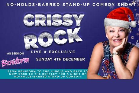 £14 instead of £25 for a ticket to a Crissy Rock no-holds-barred stand-up Comedy Show at The Bentley Liverpool includes a glass of fizz or beer on arrival - save 44%