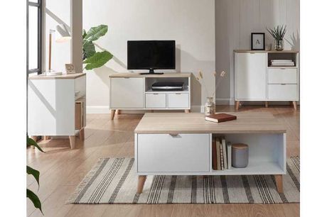 £69.99 instead of £194.99 for a Alma Arctic White & Oak Livingroom Range - save up to 64%