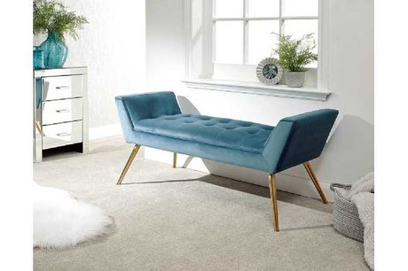 £137.99 instead of £314.99 for a Velvet Turin Window Seat Gold Legs - save up to 56%