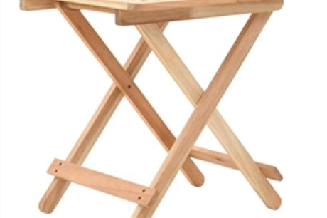 Mesa de apoio dobrável madeira de nogueira maciça 50x50x49 cm por 104.94€ PORTES INCLUÍDOS