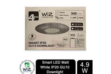£19.99 instead of £39.99 for a MATT WHITE Downlight (IP20) GU10 Lamp - save up to 50%