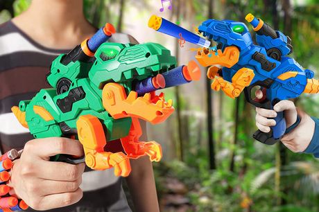 £16.99 instead of £49.99 for a 4pc dino target blaster game - with lights & sound from Obero – save 66%