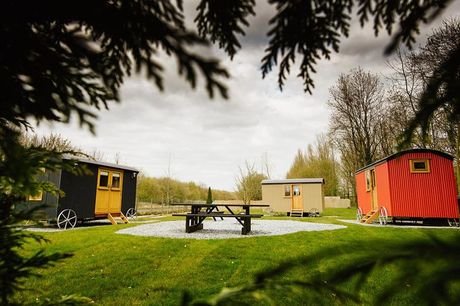A Lancashire Shepherd's Hut stay at 4* Samlesbury Hall for four people including a fire pit kit. From £119 for two nights - save up to 27%