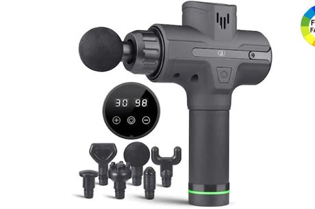 Massagepistol med LCD touch-skærm