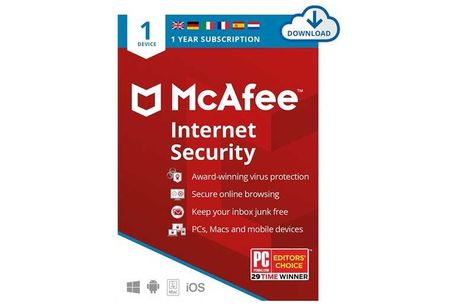 £10 instead of £19.99 for a McAfee Internet Security 2023
